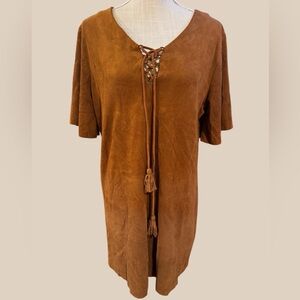 Brown Suede Style Dress